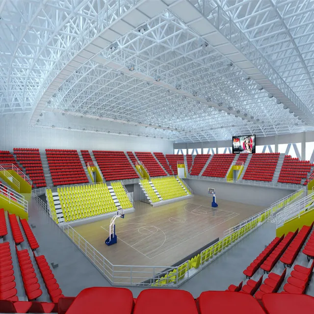 indoor steel space frame roof structure basketball