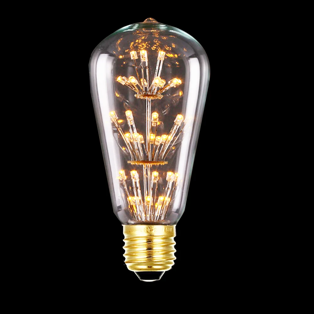 G125 220V E27 Edison Filament Light Bulb Vintage Decorating Antique Glob QCJ 