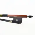 Natural BLACK Horse Hair FRENCH Bass Bow 4 4 Size Gorgeous BALANCED and Great Flexibility Wonderful
