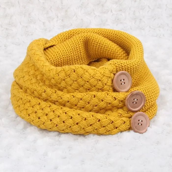 1pc Ladies' Mustard Yellow Knitted Wool Scarf, Classic And Warm For Fall  And Winter Outfits