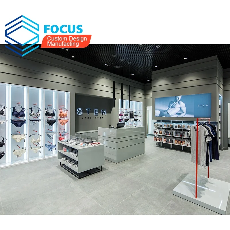High Quality Retail Store Clothing Display Ideas Factory Direct Made Customized Size Color Clothing Boutique Display