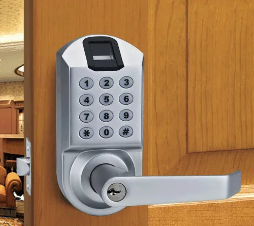 Intelligent Fingerprint Door Lock With Touch Codes and Mechanical Keys Functions for USA Market