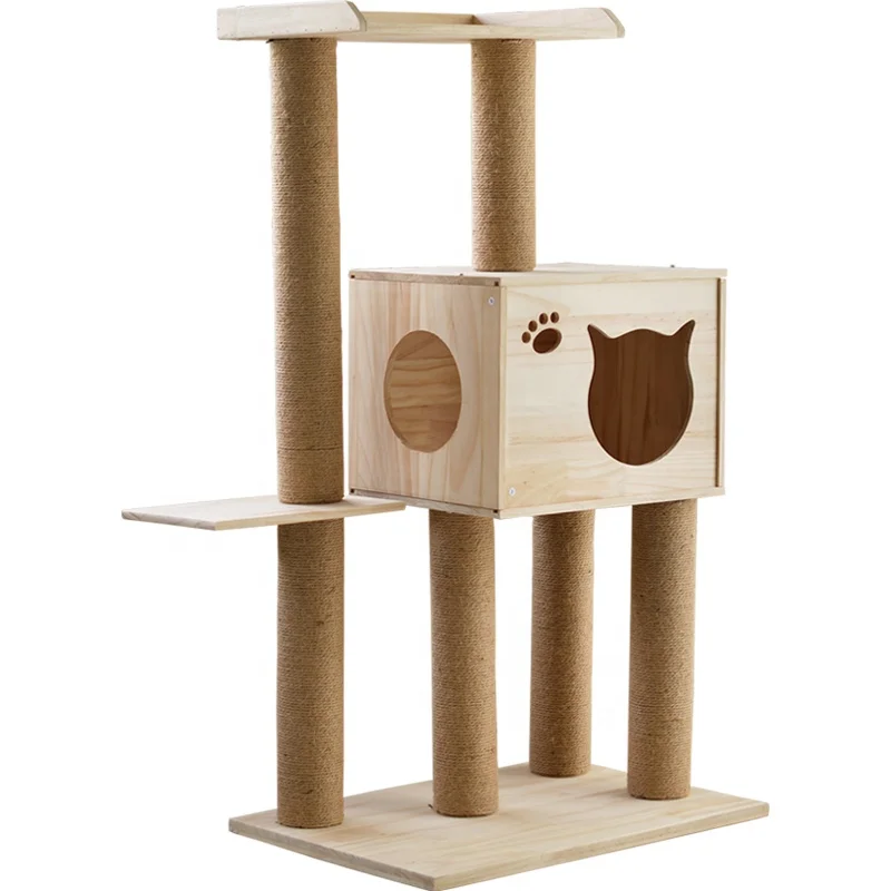 large cat climbing tree