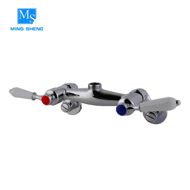 High Quality Food Class Wall Mount Dual Handles Durable Sink Kitchen Faucet Home Use