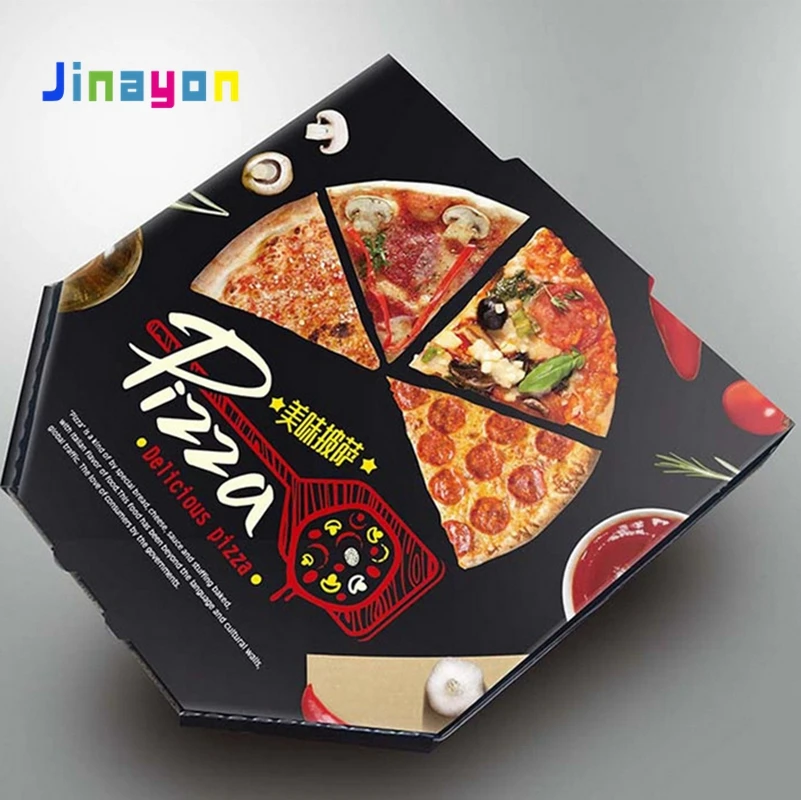 Jinayon Engros Trykt Sekskant Kraftpapp Pizzaboks/Matvaregrad Boks