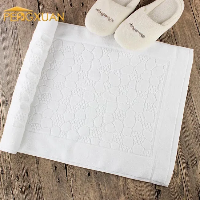 5 Star Hotel Cotton Floor Towel Bath Mat with Feet Pattern 50pcs pack