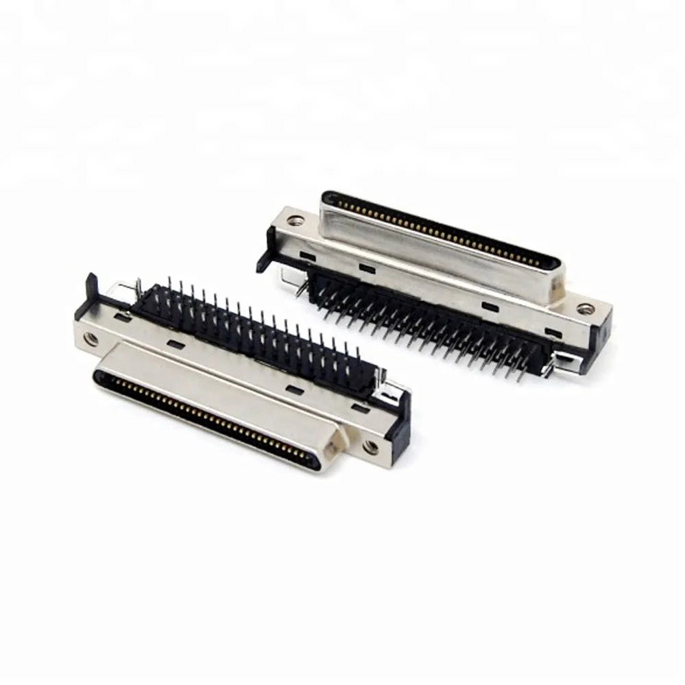 SCSI VHDCI 68P Female Right Angel DIP Connector