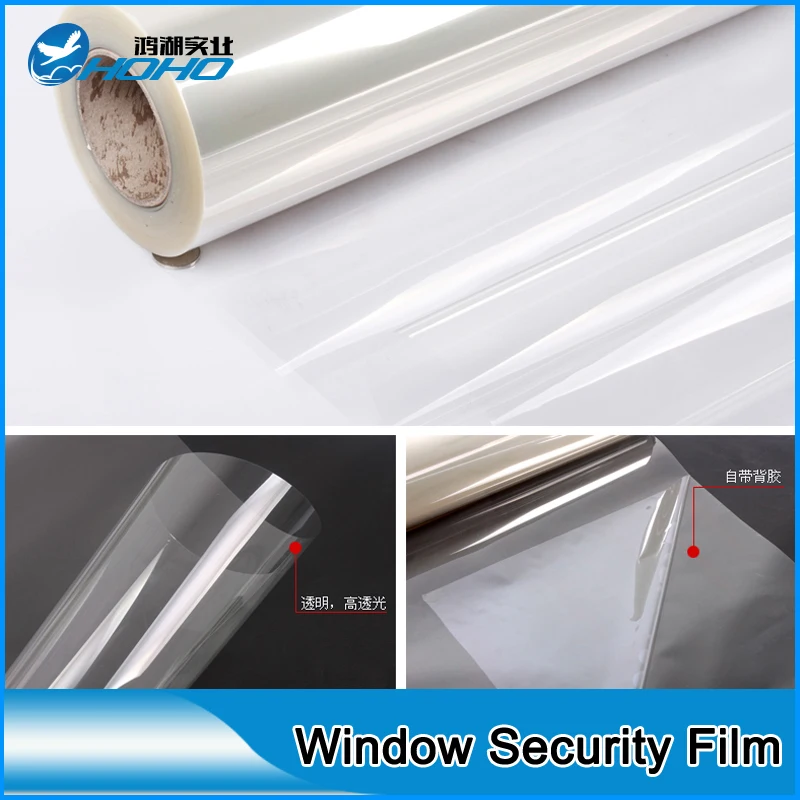 Защитная и безопасная пленка для окон, Противоударная защитная пленка из прозрачного стекла