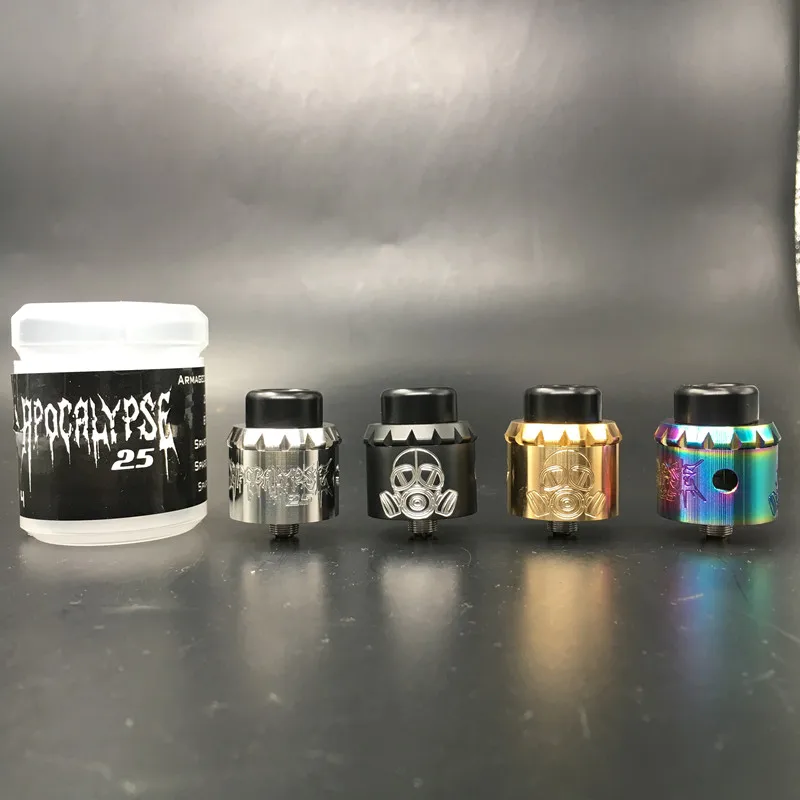 Горячая распродажа! rda испаритель двойной катушкой двухслойные 4 вида цветов AV распылитель vape мод клон оптовая продажа Апокалипсис 25 rda распылитель