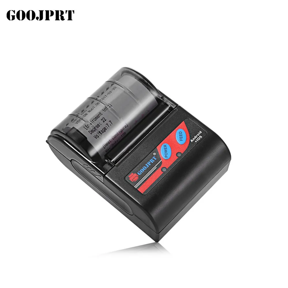 GOOJPRT Mini Portable Bluetooth Thermal Receipt Printer - MTP-3 - Black 