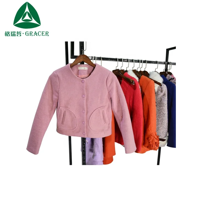 Cheap Winter Short Worsted Coat Free Shipping  Women Used Clothes Guangzhou China