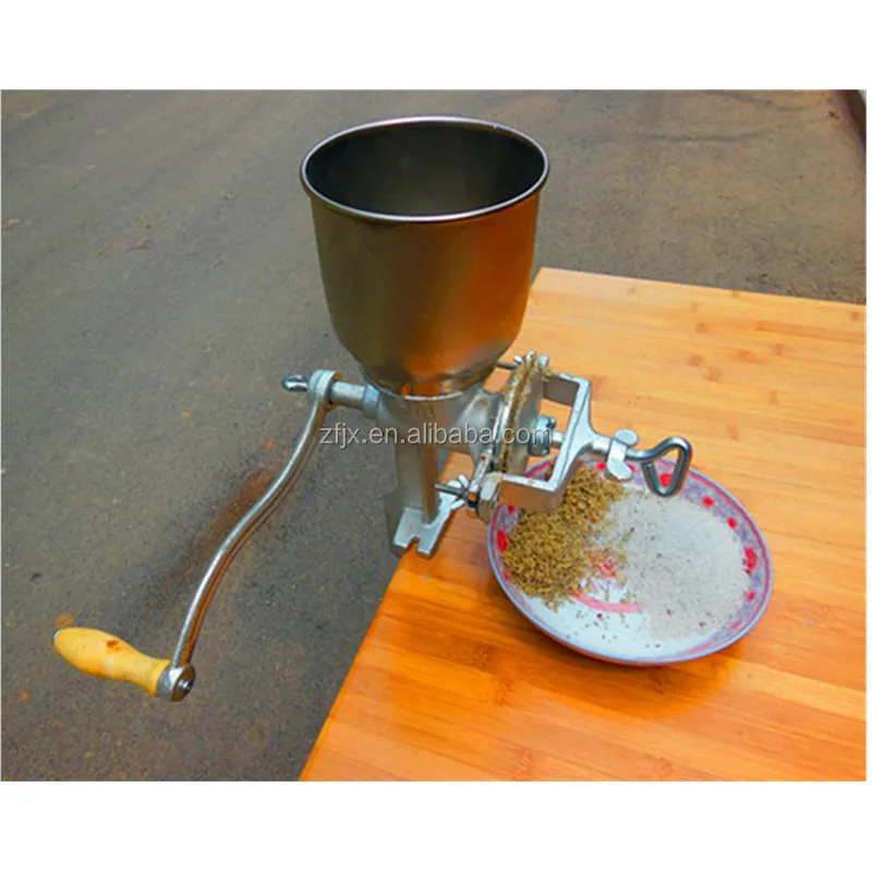 Manual Corn Maize Wheat Rice Bean Coffee Coco Bean Pepper Grinding Crushing Milling Machine