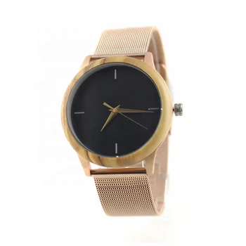 lady women wooden luxury hand made craft chronograph wrist watch relojes