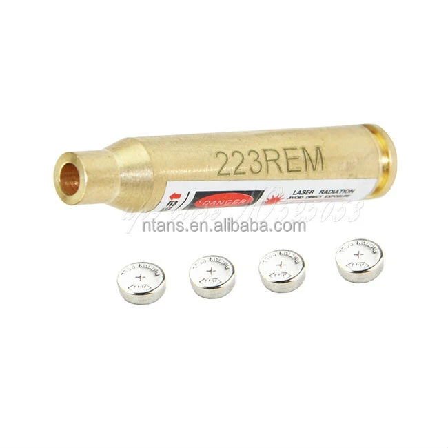 223 Rem Laser Red Cartridge Bore Sight 5.56 NATO Boresight for Scope Batteries 