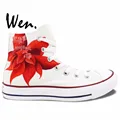 Wen Red Anime Hand Painted Shoes Black Butler Grell Sutcliff Men Women s Sneakers High Top