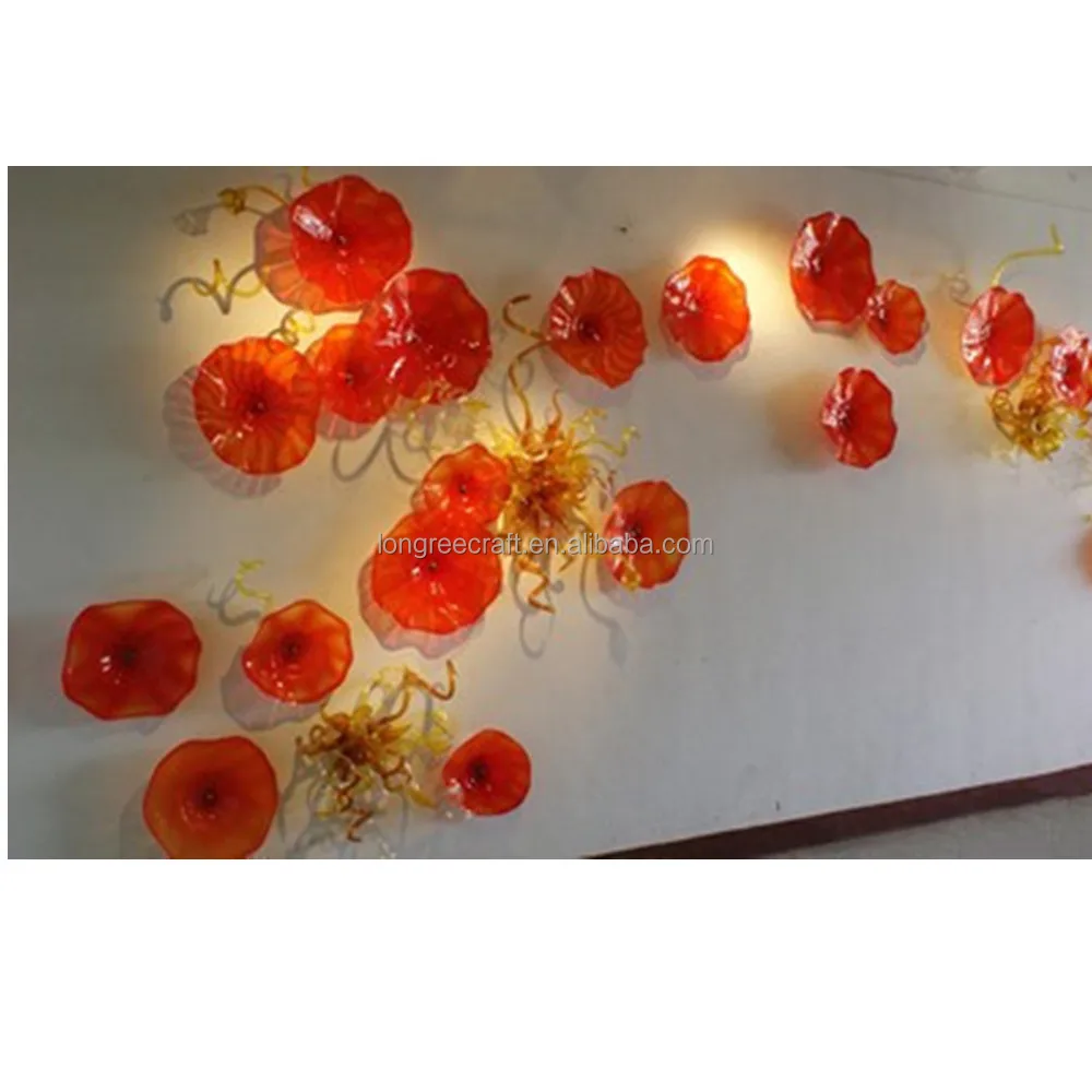 Art Style Orange Color Murano Blown Glass Wall Decor Art Plate Buy Blown Glass Plate Wall Decoration Art Glass Wall Plates Murano Glass Plate For Wall Hanging Product On Alibaba Com