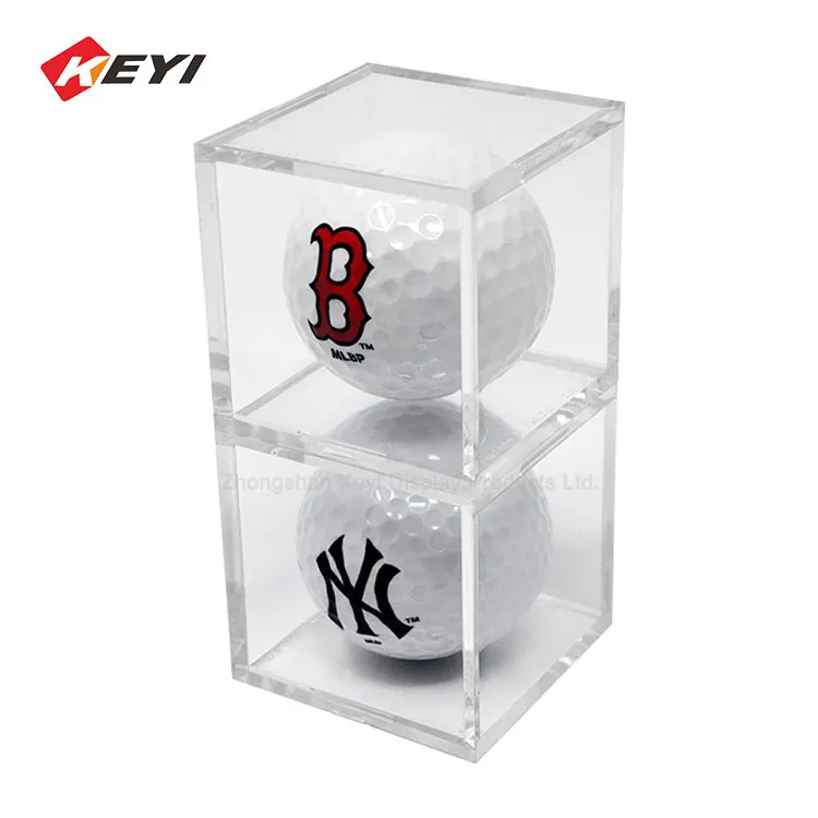 High Quality Custom Pyramid Type Transparent Acrylic Golf Ball Case,Acrylic Billiard Ball Display Case