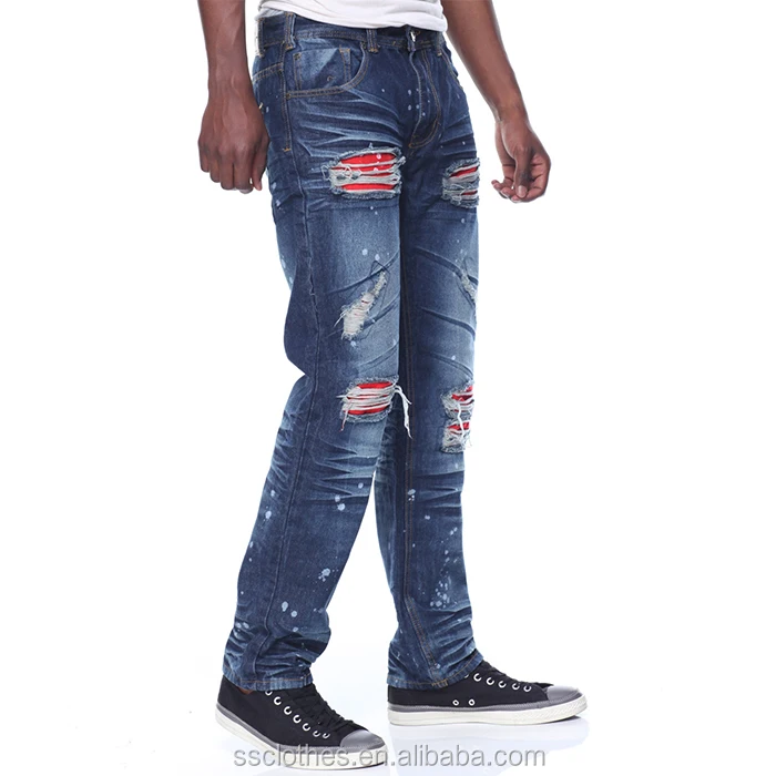 Red patch jeans Clearance