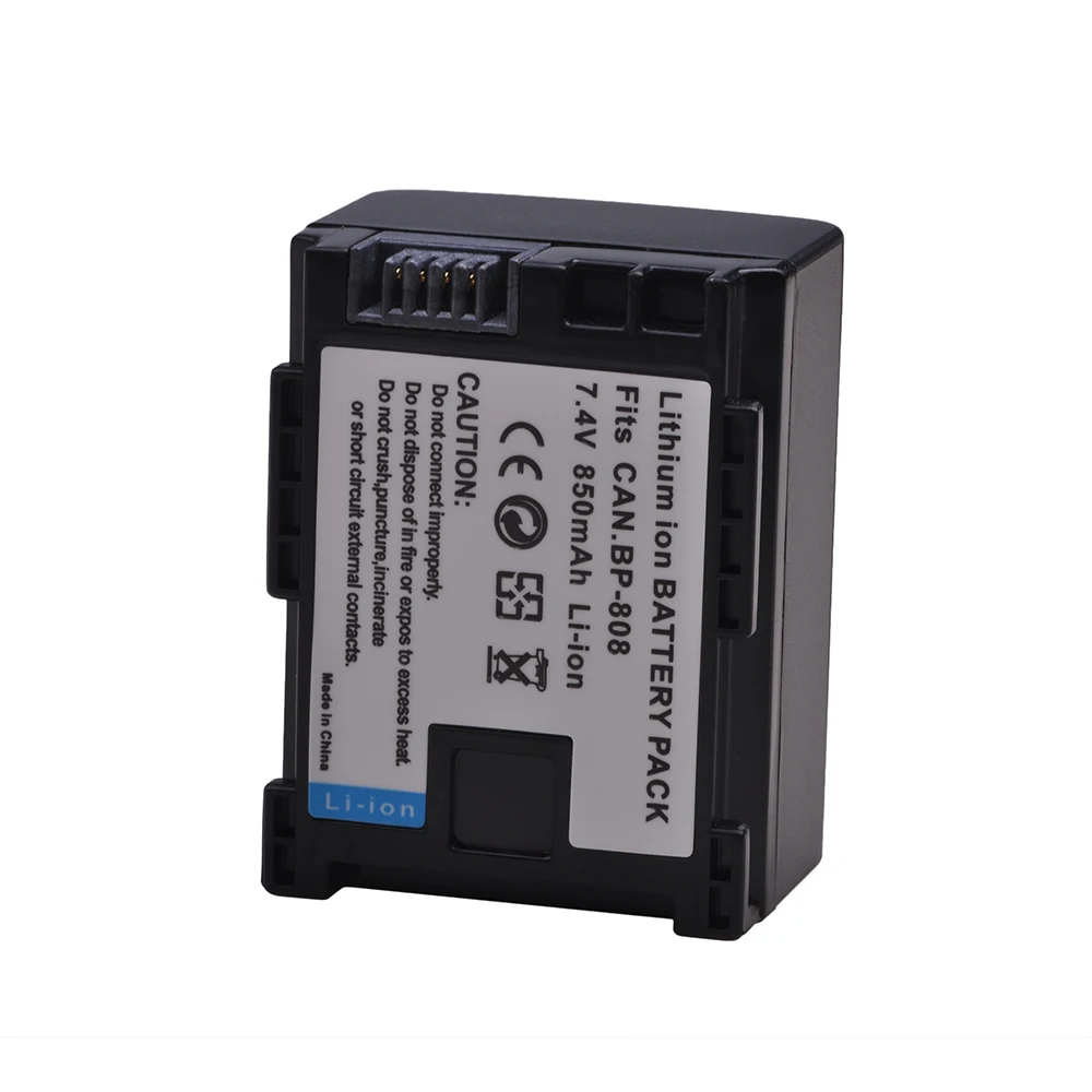 
BP-808 BP-809 BP-819 BP-827 7,4 mAh 850 V литий-ионная аккумуляторная батарея для Canon FS300 FS100 XA10 VIXIA HG20 HF21 HF S11 HF S10 HF11 