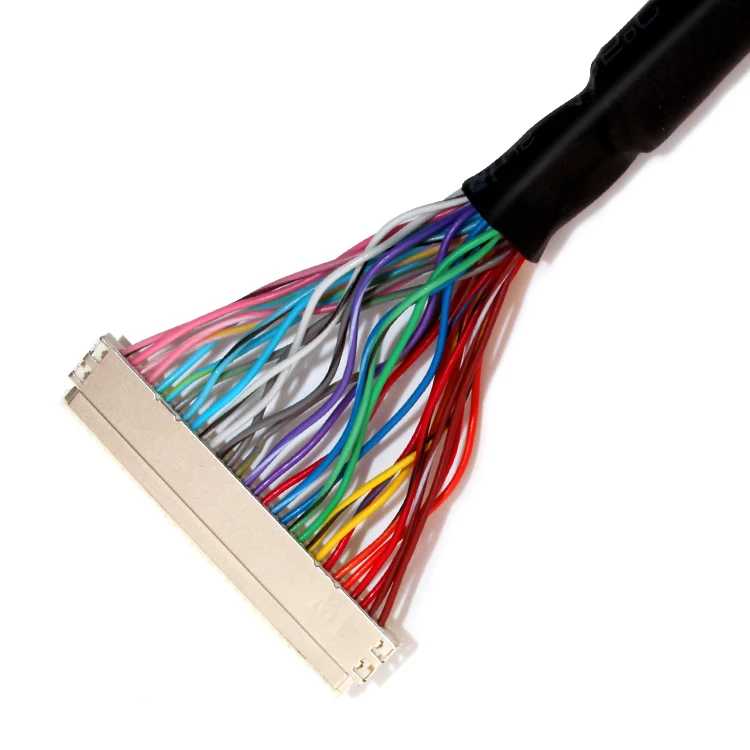 Sino Media LCD VGA LVDS Controller Board 6/10 Pin LCD LVDS Cable 20/30 Pin HRS Connector ISO9001 PVC Copper Core for Computer