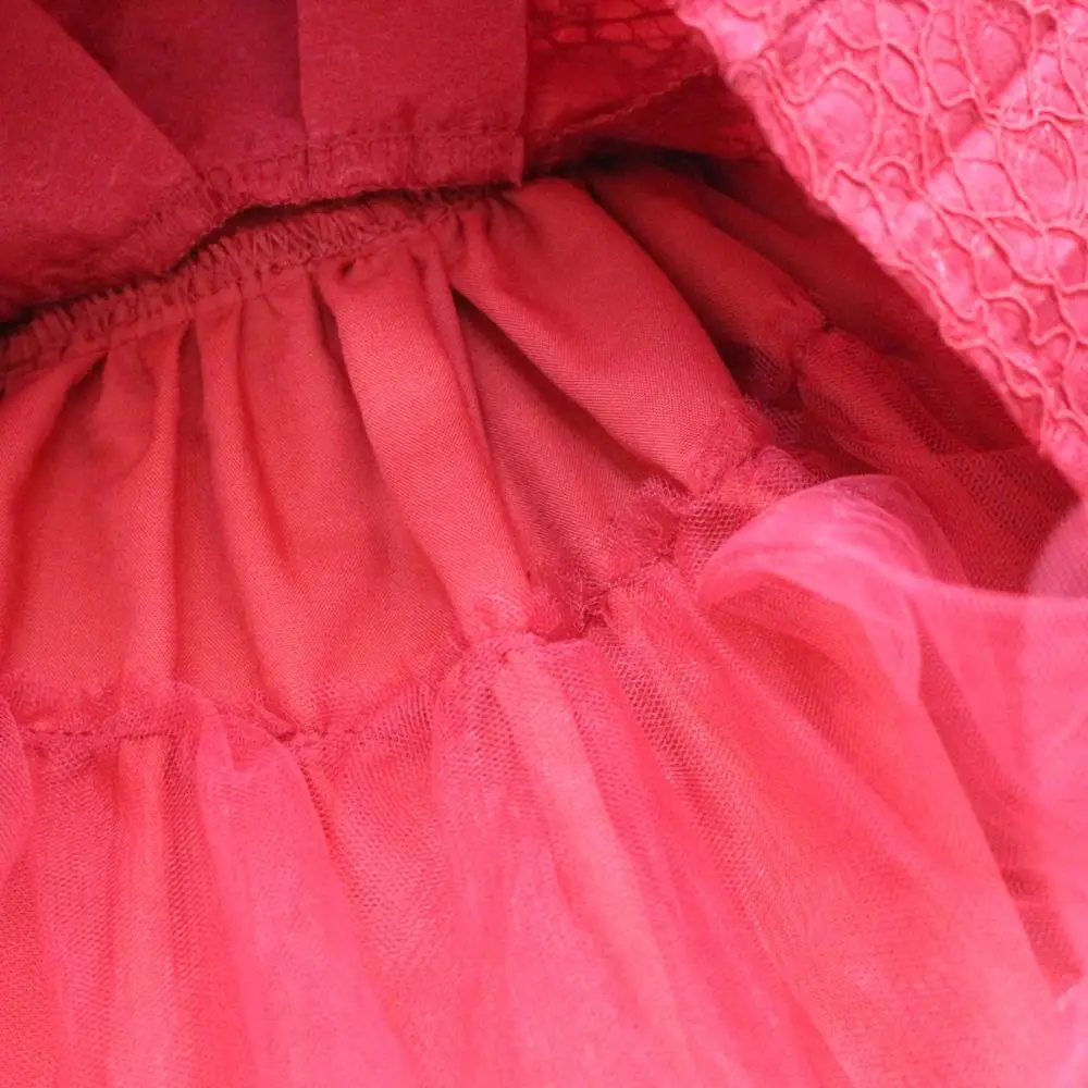 Высокое качество Детские Красные кружевные вечерние платья Вечерние