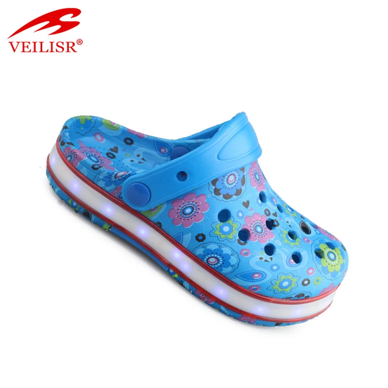 Summer Flashing Clogs Sandals for Kids Anti-Slip Fun
