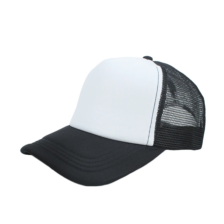 custom logo plain blank foam mesh baseball trucker cap