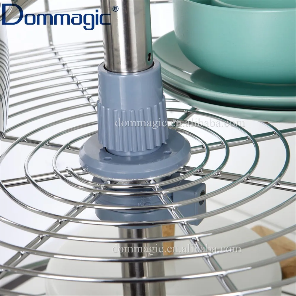 360 Revolving Basket Kitchen Storage Basket 360 Degree Revolve Wire Electroplating