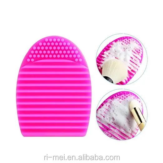 Silicone Brush Egg Makeup Brush Cleaner Scrubber Board Cosmetic