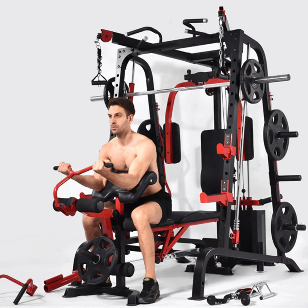 9010DE Body Building Fitness Machine Gym Smith Machine with Weight Stack