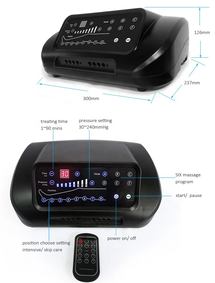 8 chambers intermittent pneumatic compression body massager-60