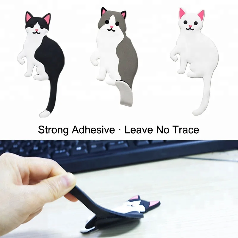 Wholesale and Retail Adhesive Dog Design Key Hooks Gift Promotion Animal Wall Hooks