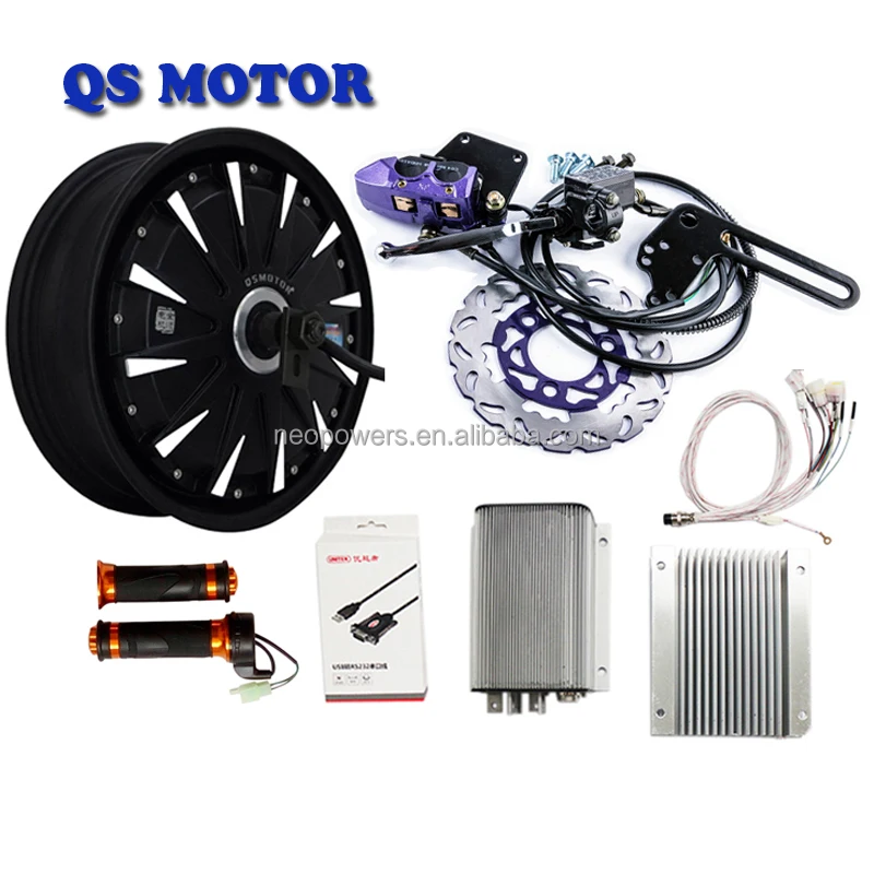 QS260 12inch 5000W Hub Motor Scooter Conversion Kit Programmable Kelly