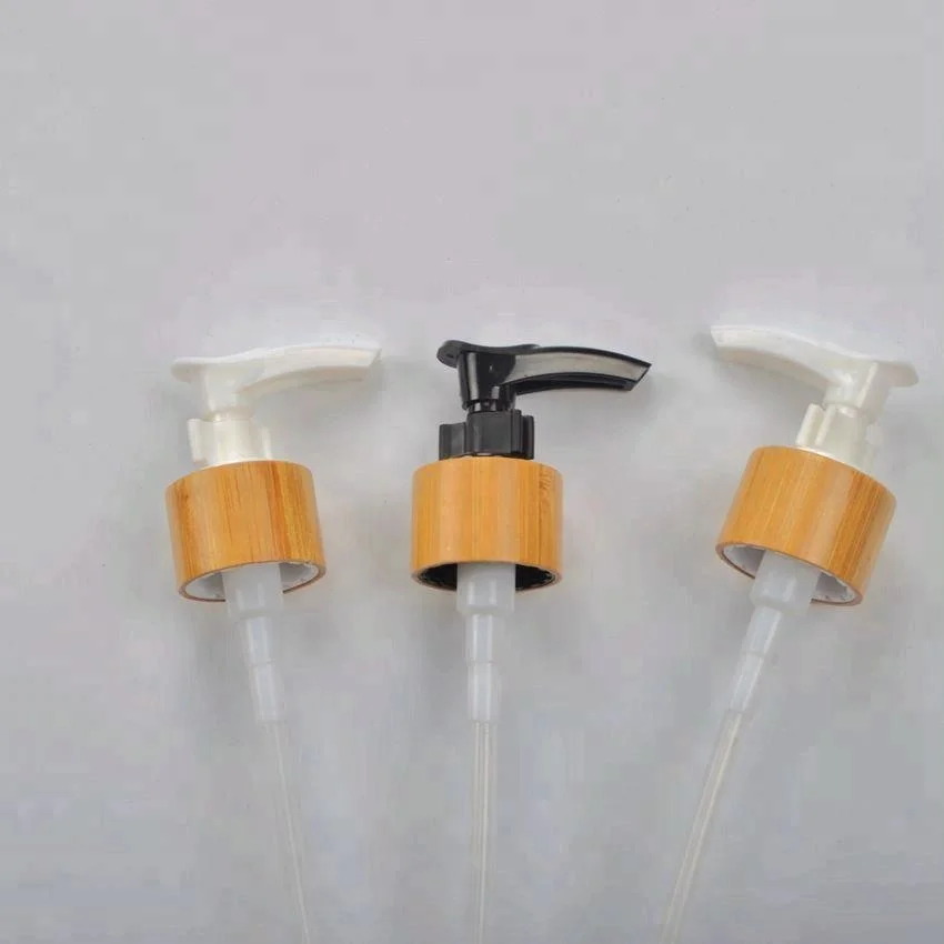 Empty Lotion Pump Bottles Bamboo Soap Dispenser Pump 300 ml Shampoo Bottle Black Plastic 300ml Pet Bottle