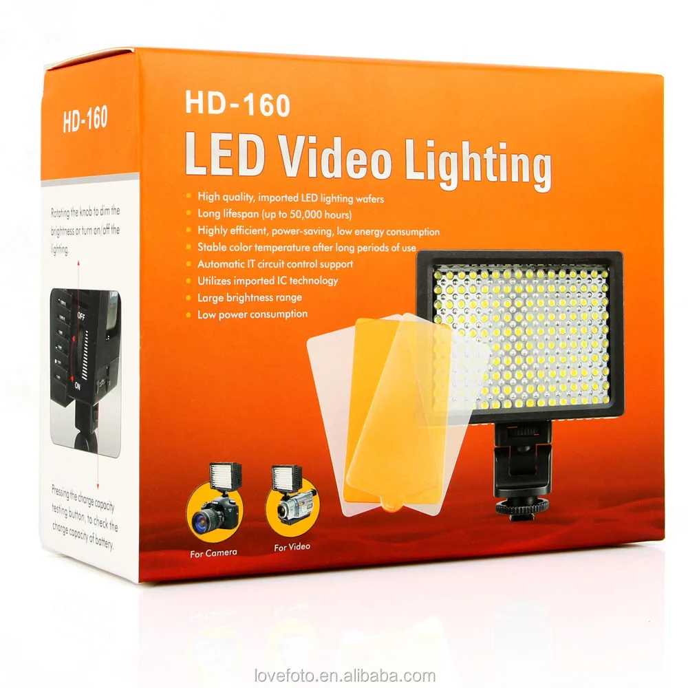 HD-160 LED Video Light for Dslr Camera/camcorders