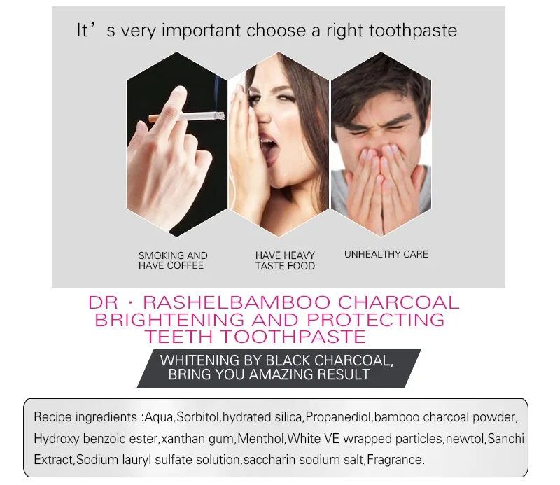 Dr Rashel Skin Care Black Charcoal Toothpaste 100g Deeply Cleaning ...