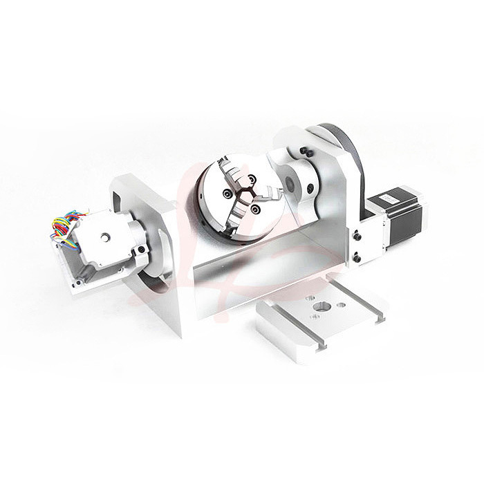 
 Mini cnc 4th aixs / 5th axis / A aixs вращающаяся ось с патроном и столом для маршрутизатора с ЧПУ  &nbsp;
