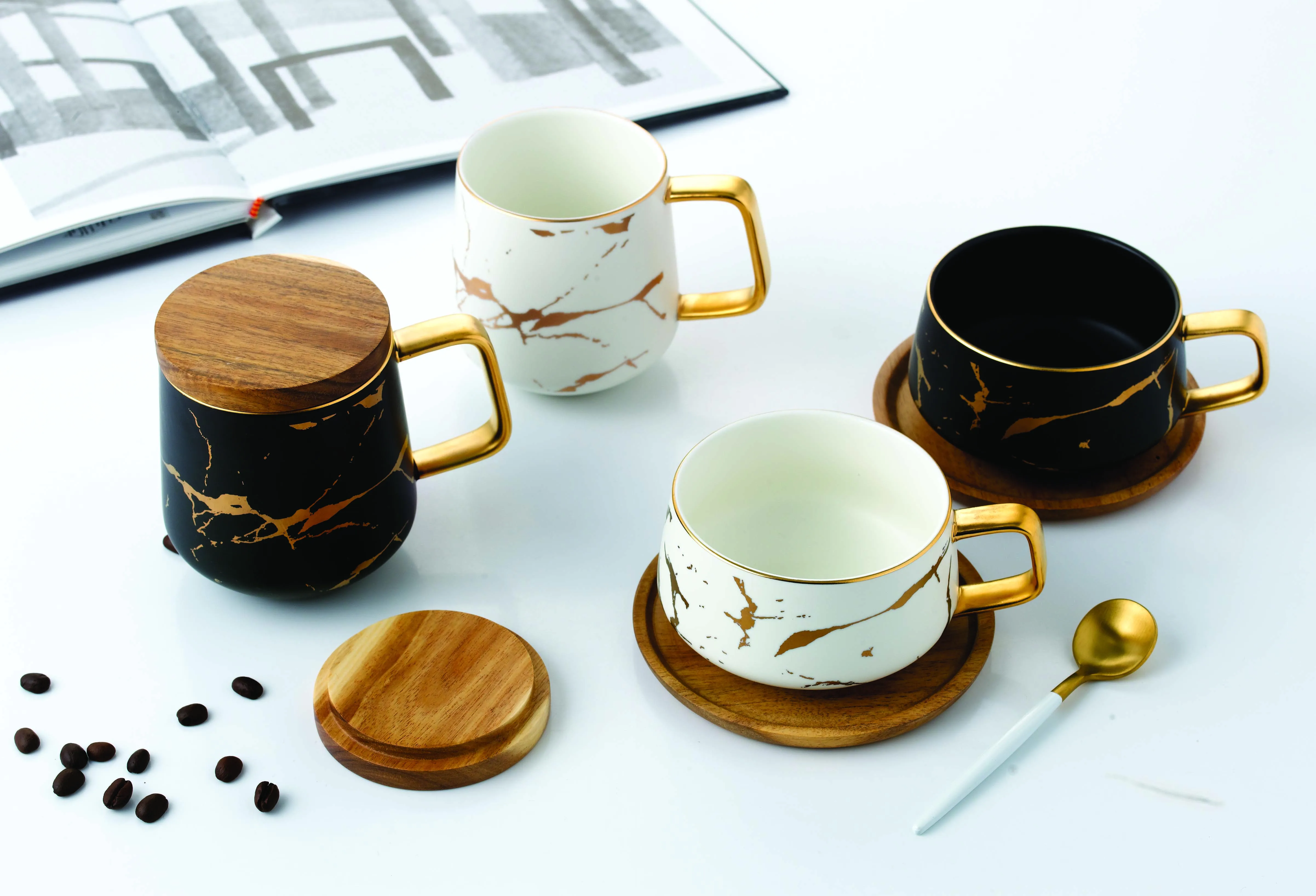 Marbleized Ceramic Mugs - Modern and Elegant – INSPECIAL HOME