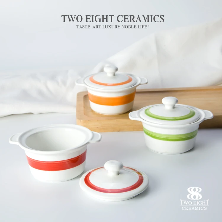 Small Microwave Soup Bowl With Lid And Handle Dessert Style Ceramic Plate For Restaurant Product On Alibaba Small Microwave Soup Bowl With Lid And