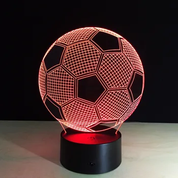 2019 new Color changeable soccer night light with speaker football 3D LED lamp for world cup