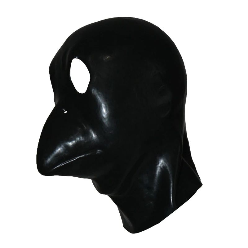 Woman Latex Mask Rubber Unisex Hood Parrot Teeth Lip Facing Sheath ...