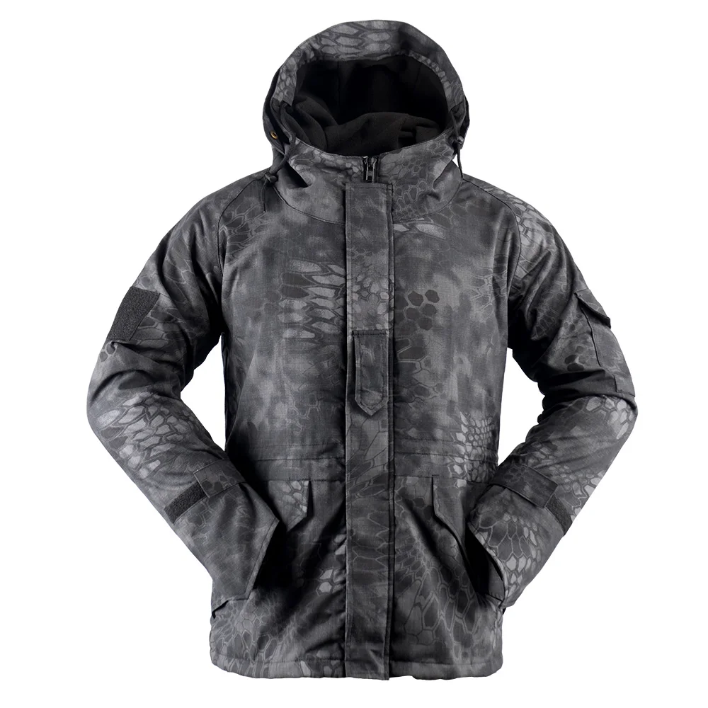 Black Python Camouflage G8 Hard Outer Shell Jacket by FRONTER