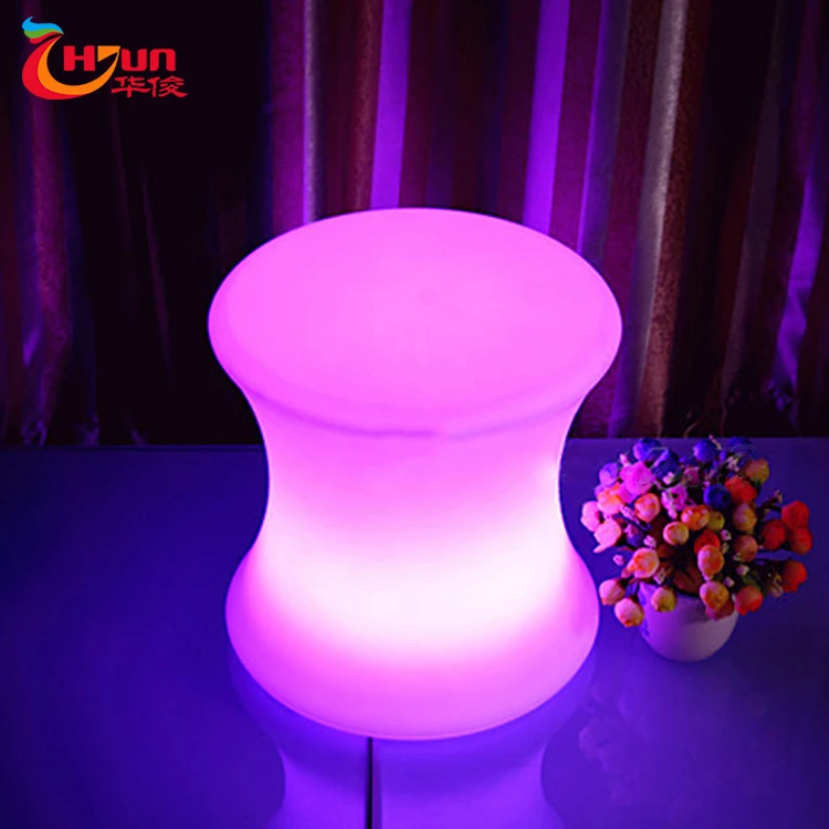 Перезаряжаемый круглый стул с подсветкой, яркий стул со светодиодной подсветкой, мебель с подсветкой