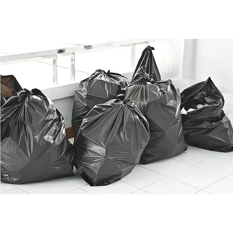 Buy Wholesale China 65 Gallon Black Trash Bags Pe Heavy Duty Compactor  Contractor Lawn And Leaf Trash Garbage Bags & Lawn And Leaf Bags at USD  0.15