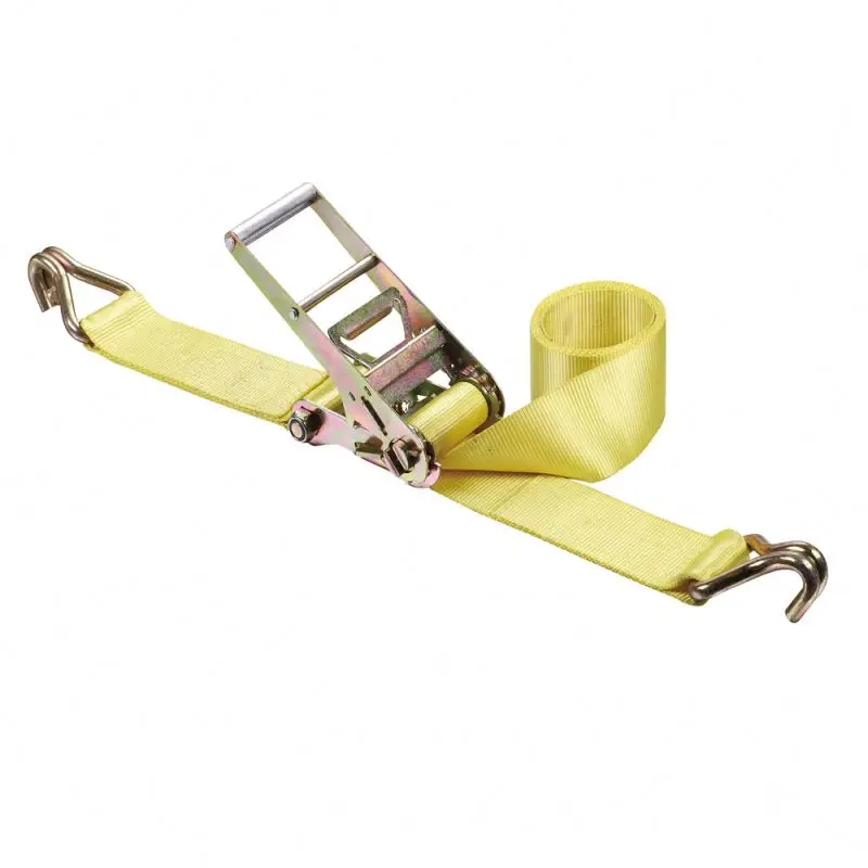 5000KG CE Certified Polyester Ratchet Strap Lock 3" Heavy Duty Truck Cargo Lashing Belt Double-J Hooks 10m Length for