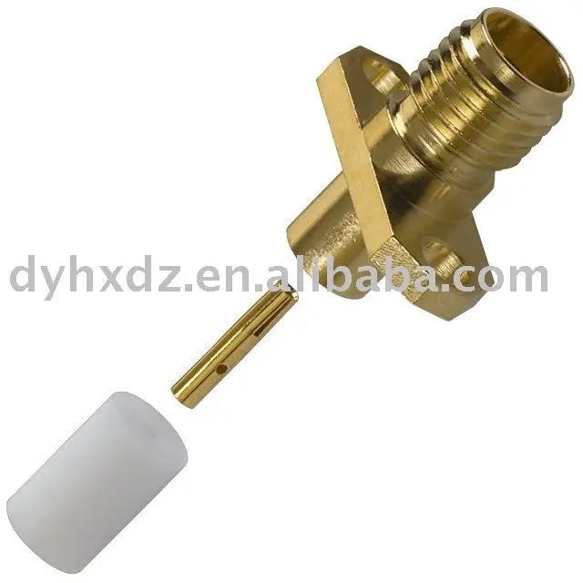 SMA female panel connector for rg402,rg405 semi-flexible cable