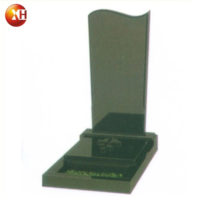 Горячий стиль Черный Гранитный Камень Гравировка декорации ручная резка полированная надгробия Польша