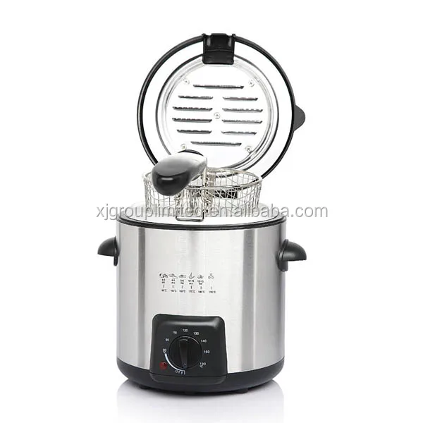 1.2L Electric Fryer Mini Deep Fryer Household Small Round French