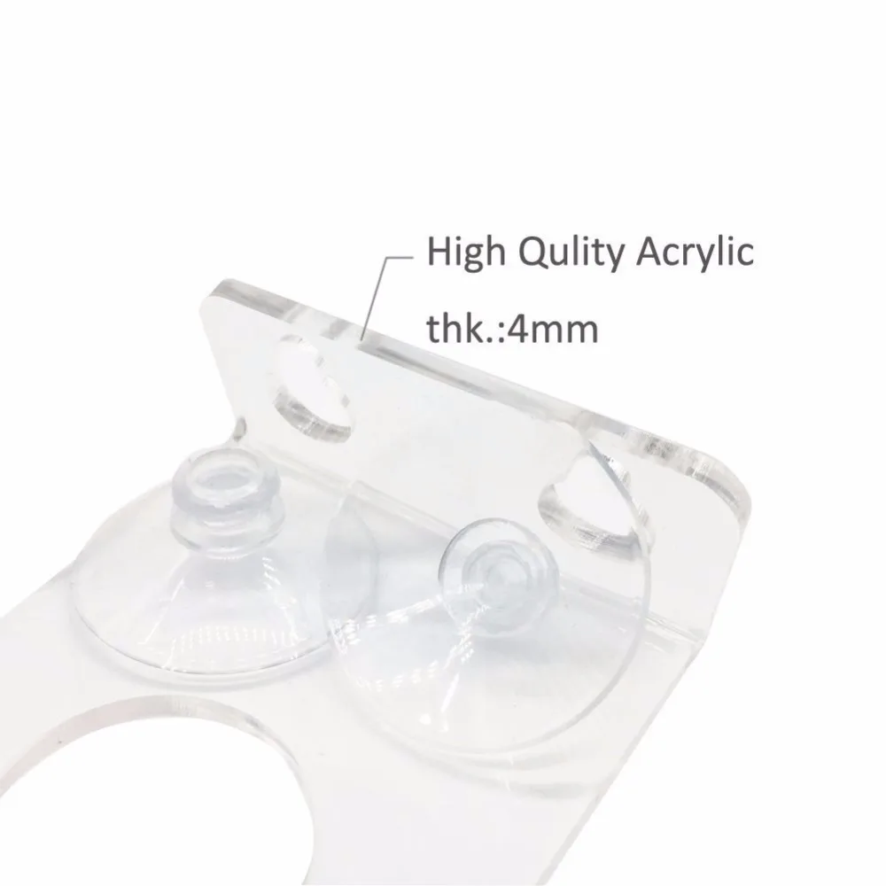 Custom Modern Clear Acrylic Shower Caddy Bathtub Wine Glass Cup Holder