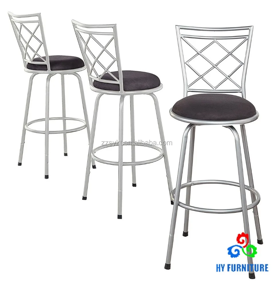 Swivel Bar Counter Height Metal Frame Round Padded Seat Pub Bar Stool Chairs Buy Swivel Bar Chair